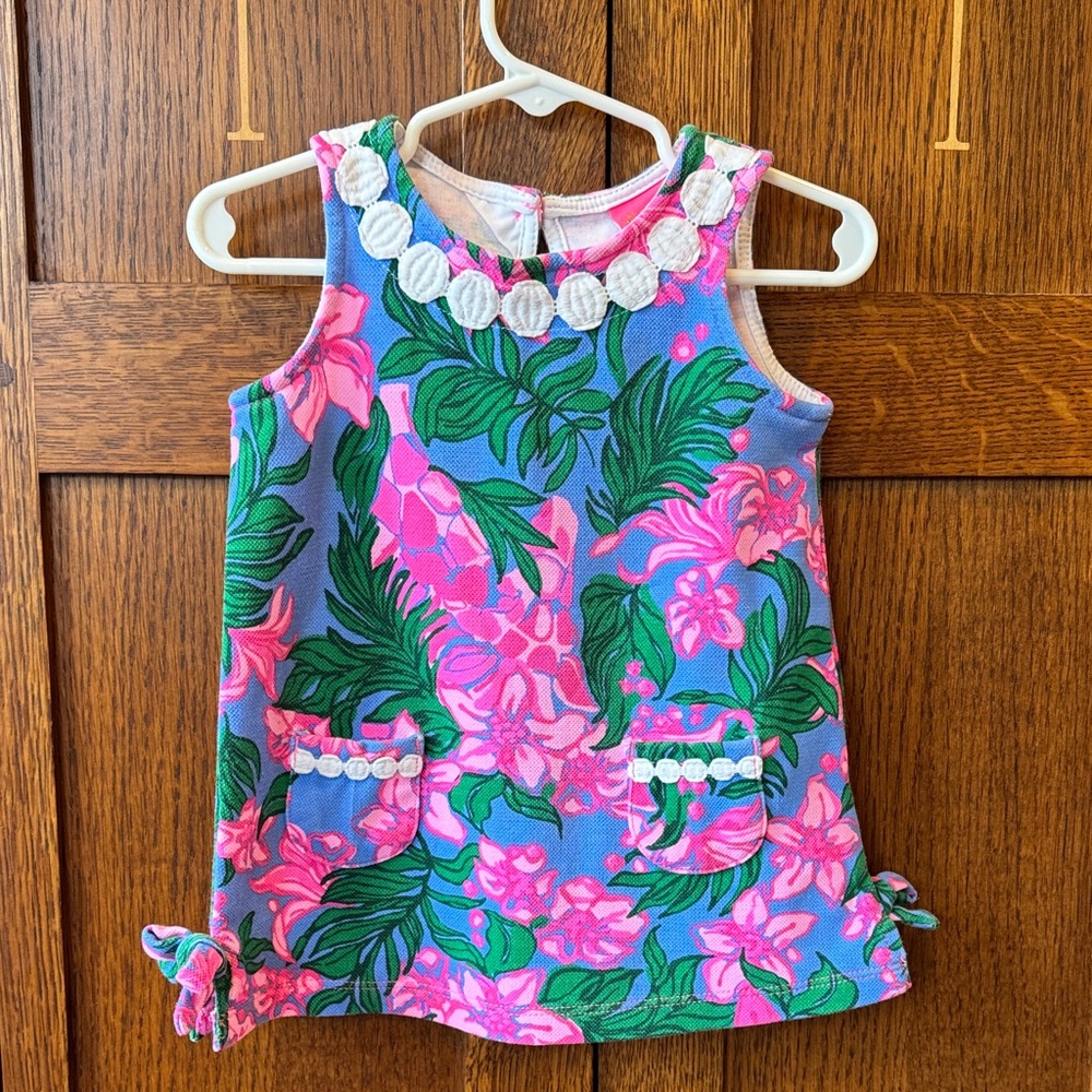 Lilly Pulitzer Safari Sunset Baby Shift with matching bloomers 18-24 months EUC